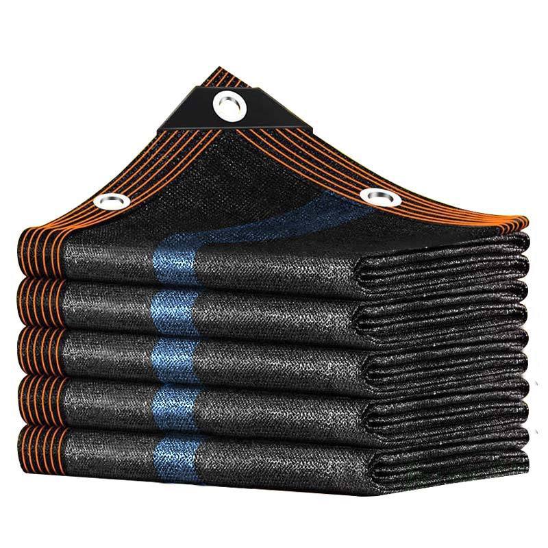 遮阳网加厚加密防晒遮荫遮阴太阳花卉庭院汽车黑纱网包边隔热批发