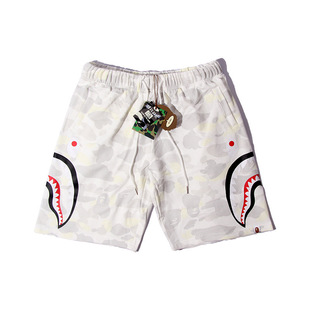 Foreign trade wholesale new shark head five pants letter printing men's and women's leisure sports shorts fashion brand