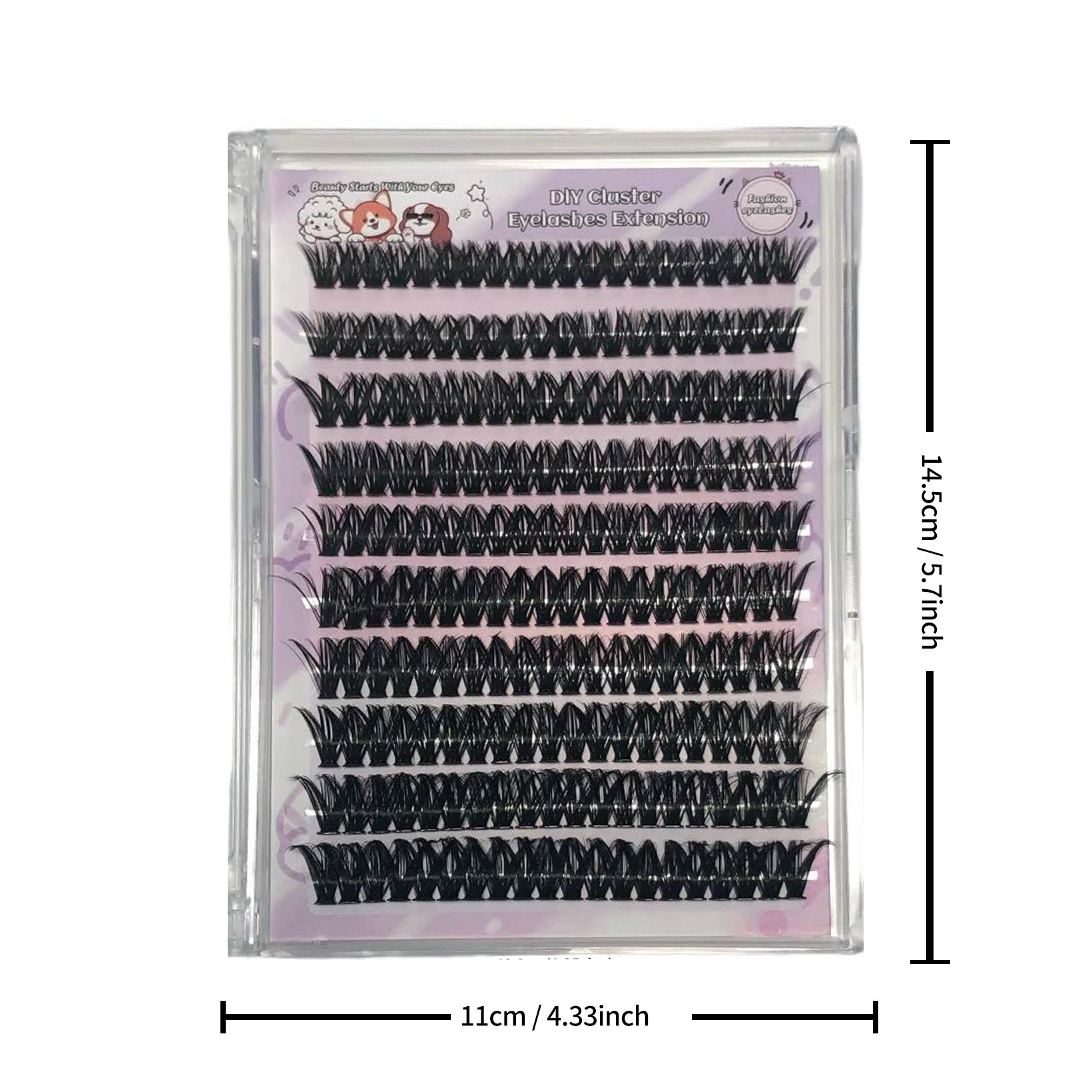 Ventas transfronterizas calientes de diez filas de 60D velch suave ligera Barbie simulación de pestañas falsas segmentales un solo racimo