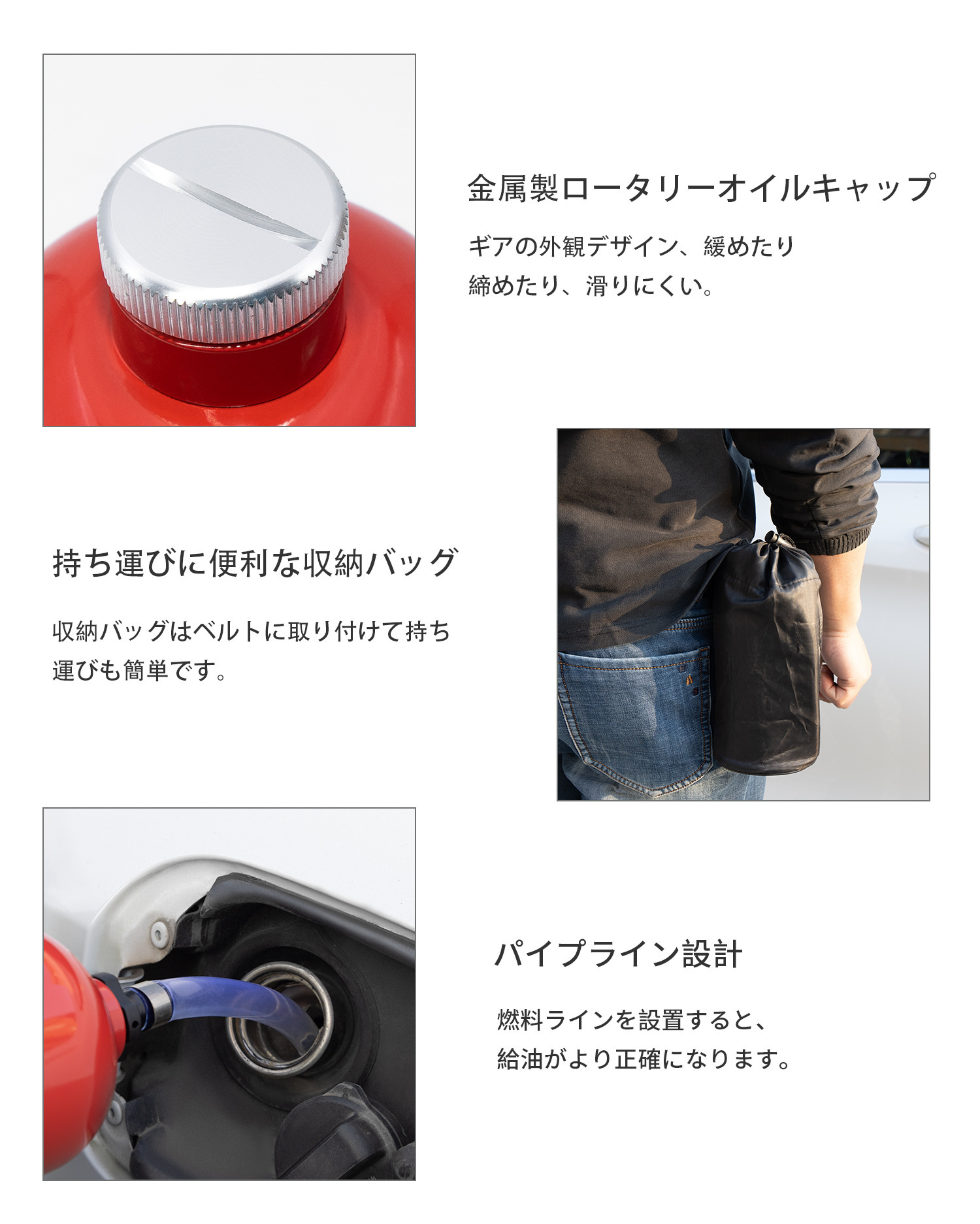 KOETSU Japanese-style gasoline portable can 1000ML gasoline can thickened small oil tank