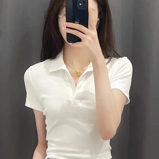 ��ɫ��������̿������ð�ɫ����t��Ů�ļ�2025�¿�polo���I����