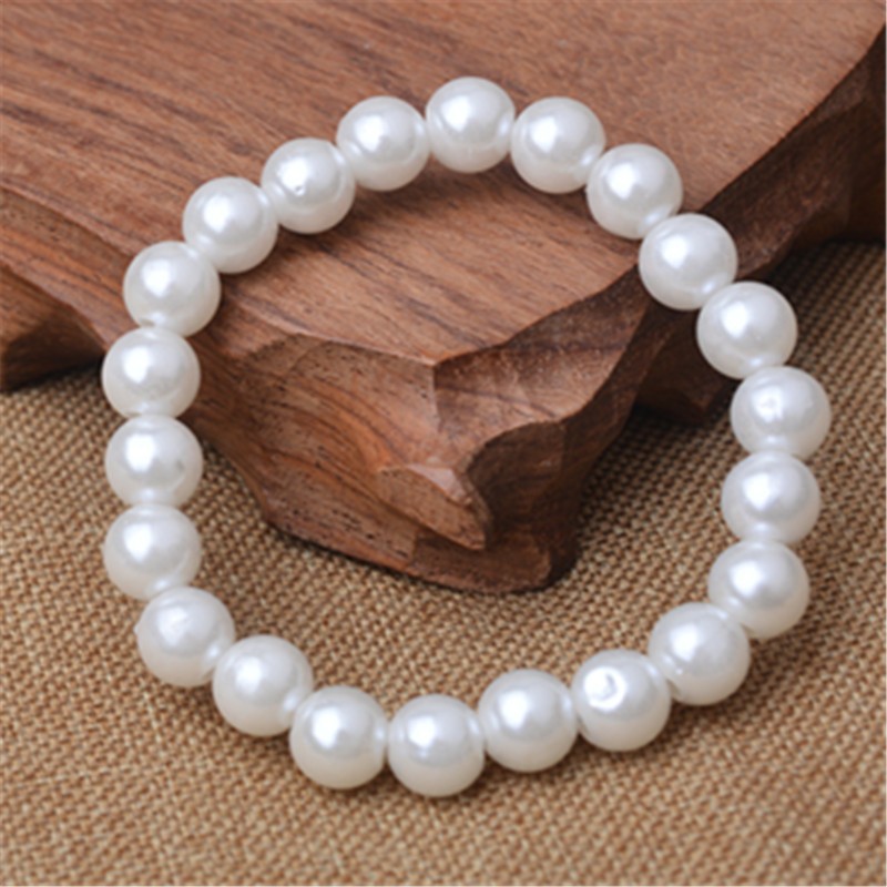 Bead bracelet pearl, 8mm