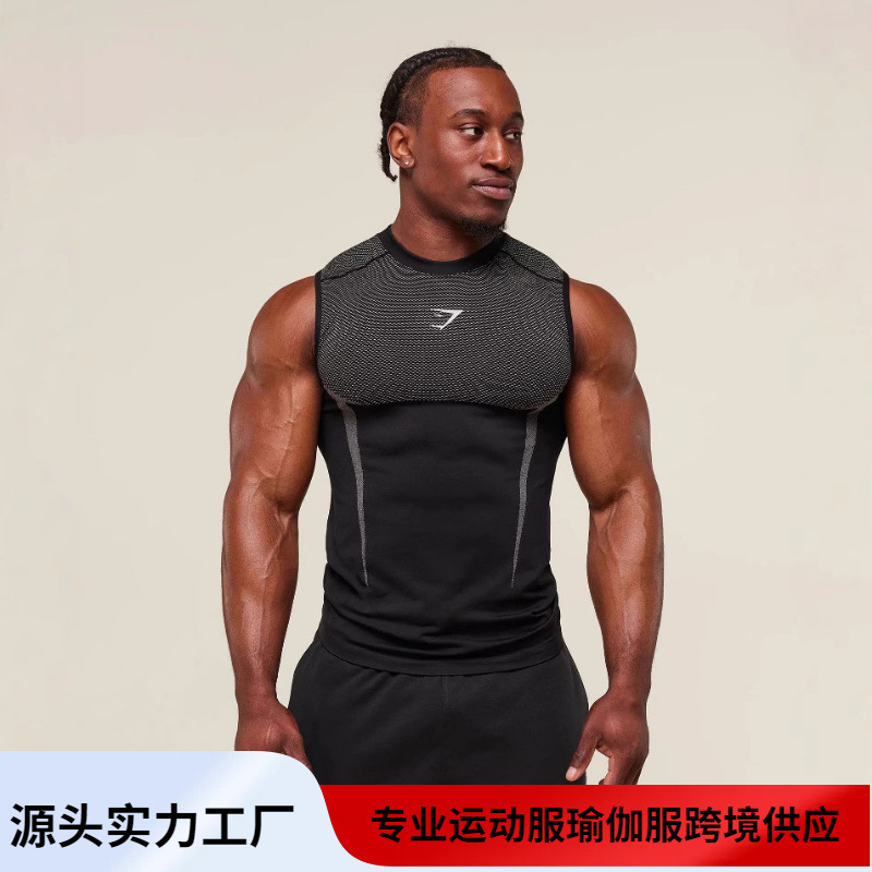 New Gymshark Fitness Vest Men's Tops Casual Breathable Bodysuit Running Training Short-Sleeved Muscle Shark New Gymshark Fitness Vest Men's Tops Casual Breathable Bodysuit Running Training Short-Sleeved Muscle Shark