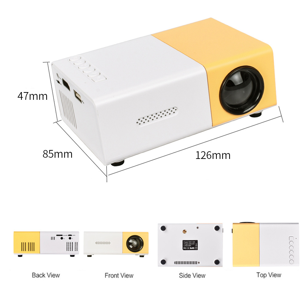 Led Home Office Yg300 Projector Hd 1080p Miniature Mini 3d Projector English Source Factory Goods display picture 5