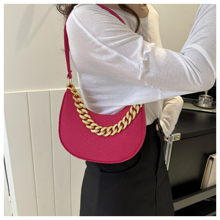 Moda de tela de fieltro 2023 tendencia nueva moda retro cadena simple mensajero hombro bolso de mano para axila