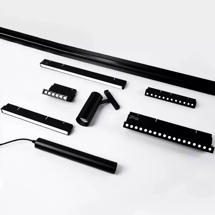 磁吸轨道灯嵌入式明装吸灯射灯套餐无主灯客厅照明卧室线性泛光灯