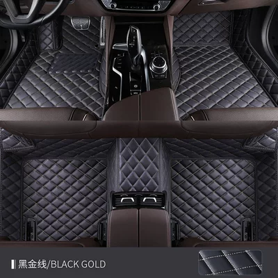 HS5, hs7, and FCEV exclusive, Modelə uyğun ayaqaltı - hongqi-hs5-single-layer-footpad-black-gold-thread