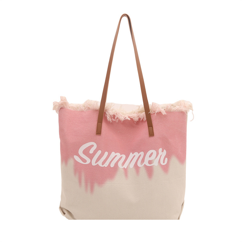 Bolsa Tote de Hombro con Flecos, Material Especial, Suave, Doble Correa, para Uso Diario