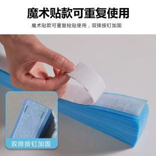 Curtain Sunshade Self-Adhesive Pleated Curtain Bedroom Home Privacy Curtain Simple Punch-Free Blackout Curtain Direct Sale