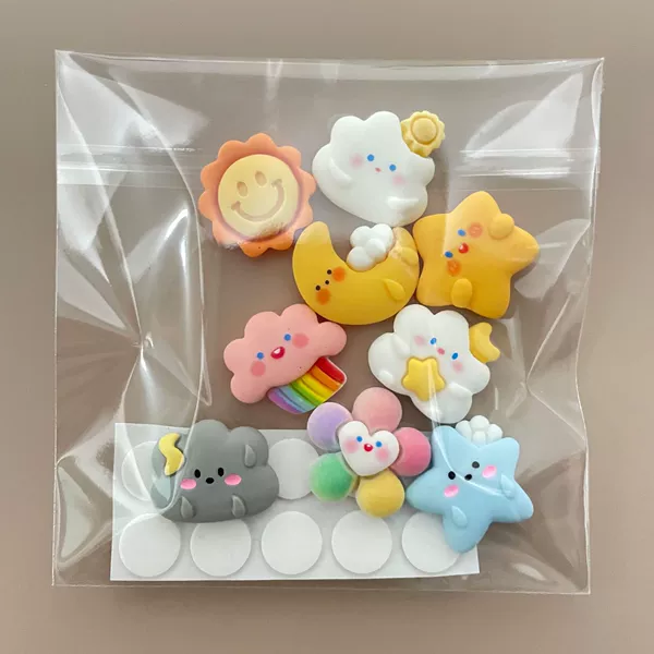 Weather series 9 packs 1 pack (9 fixed style resin buckle+10 point glue)