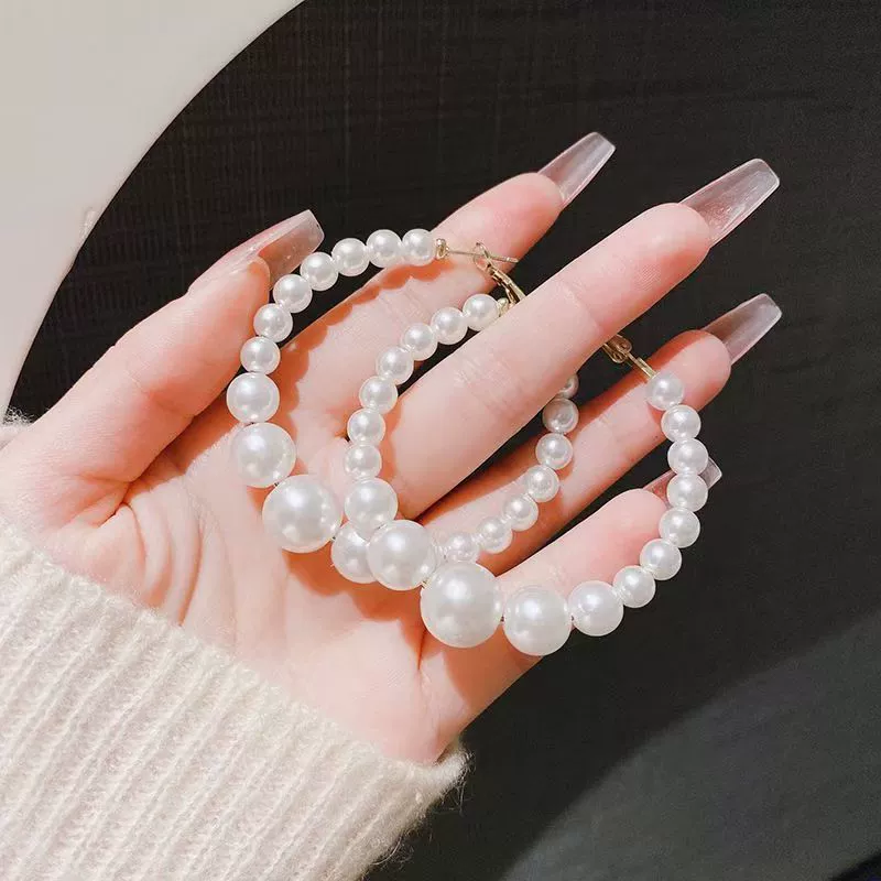 Серебряная игла из жемчуга, серьги, европейский стиль, простой и элегантный дизайн, светлая роскошь, оптовая продажа