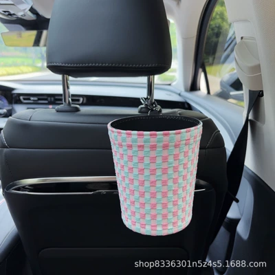 hanging tissue holder with a – Car tissue box/set - pink-and-blue-bubble-pattern-trash-bin-comes-with-trash-bags-seat-version