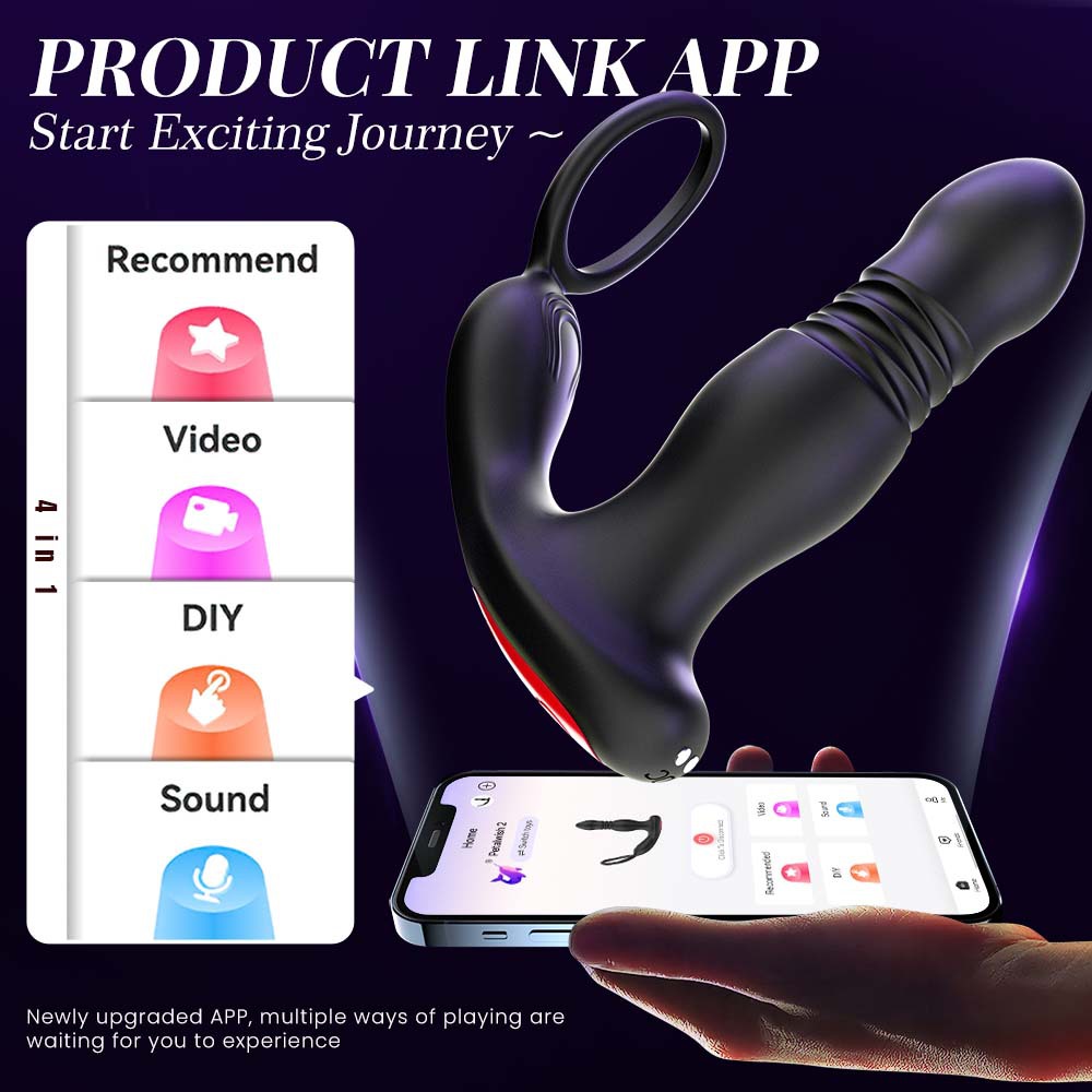 Male Prostate Massager, Anal Protection, Vibrating Masturbator, Sex Toy, Female Retractable Backyard Anal Plug_voghion.com