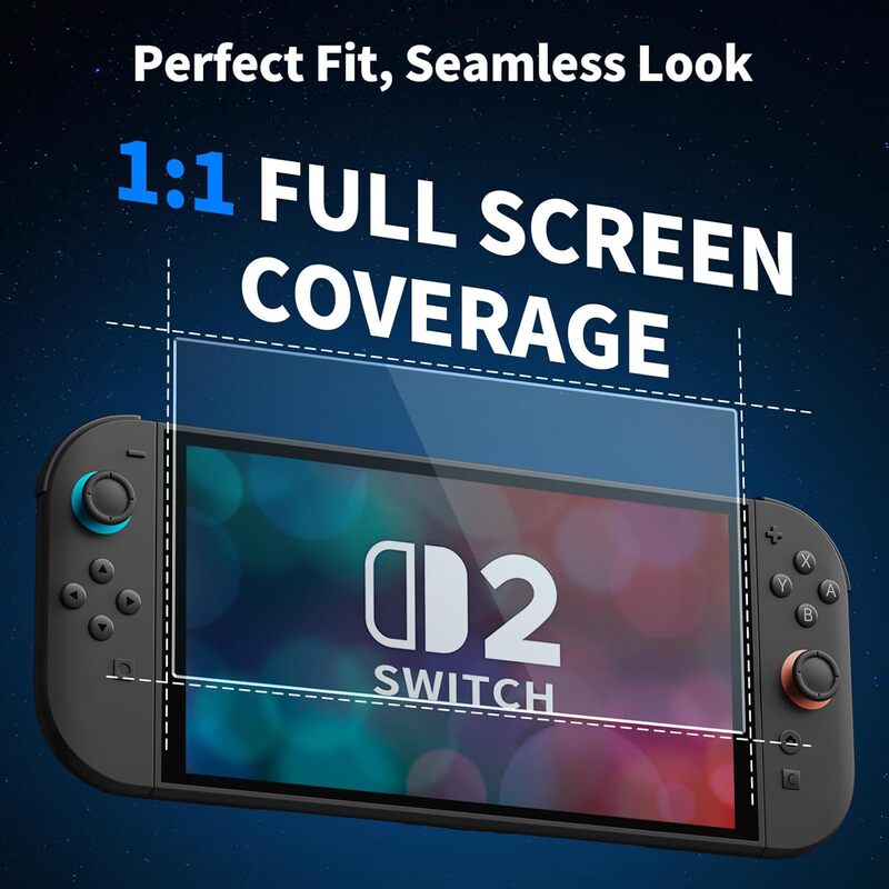 适用switch 2钢化膜除尘仓Switch高铝贴膜OLED游戏机高清工厂批发|undefined