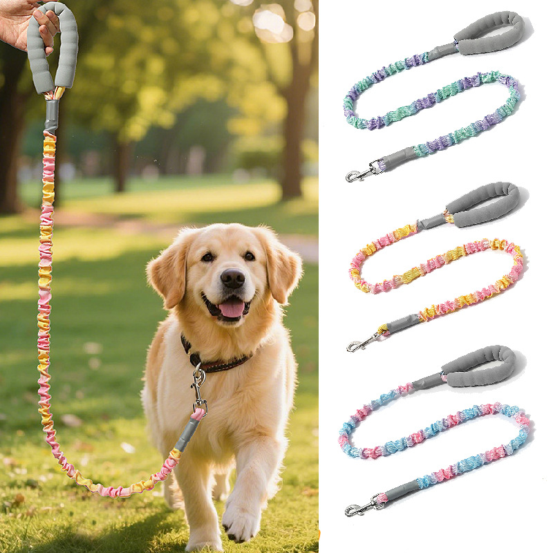 Cuerda de tracción para perros transfronteriza Cuerda para pasear perros Cuerda de tracción para mascotas Cuerda elástica Cuerda para perros a prueba de explosiones y anti-tracción Productos para mascotas