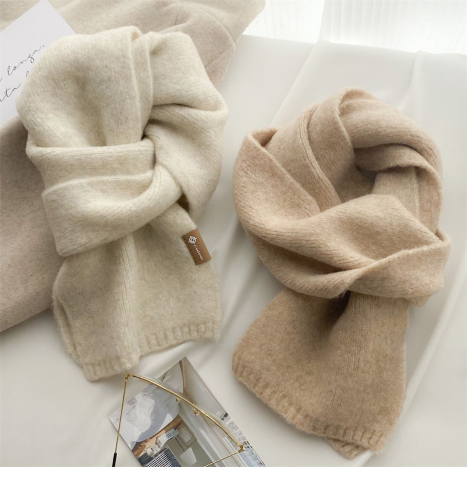 Mode Vintage geometrische Outdoor-Aktivitäten Winter Frühling rot grau mittellang [Markenname 3] Anti-Schalldämpfer Halstuch_voghion.com