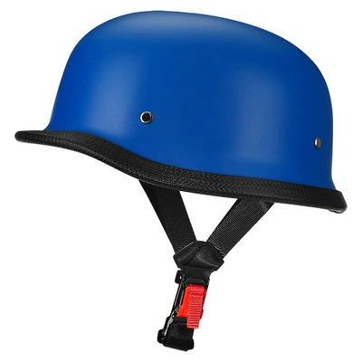 Motorcycle Electric Vehicle Helmet Abs Men's and Women's Half Helmet Japanese Retro Motorcycle Steel Helmet (Motosiklet kaskı (dəbilqə)) - matte-blue-m