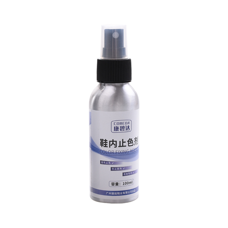 Spot al por mayor anti-decoloración anti-decoloración spray anti-decoloración zapatos al por mayor agente fijador de color suministro directo fábrica