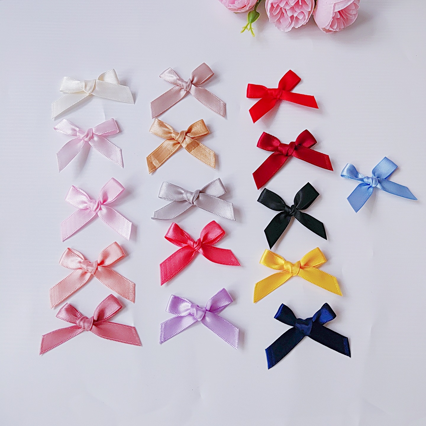 现货1cm双面涤纶丝带蝴蝶结机打服装内衣袜子装饰礼品礼盒辅料