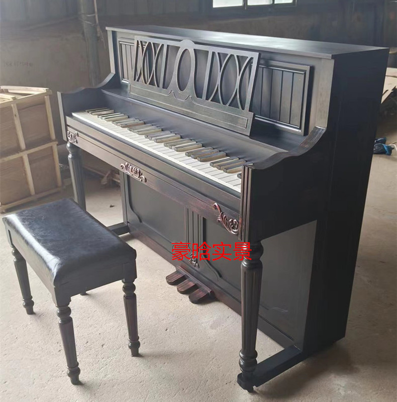 Studio Studio Studio Kidsren's Wedding Photo Props Wooden Piano Retro Shooting Props Black Old