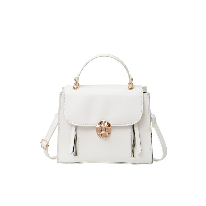 Moda, atmósfera, bolso de hombro simple, primavera 2025, nuevo estilo, bolso de mensajero para mujer, bolso cuadrado con cerradura de personalidad retro, marea