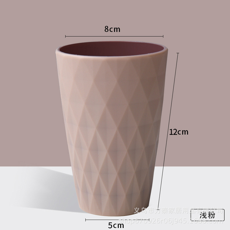 Hogar simple estilo nórdico taza de agua de plástico creativo portátil cepillo de dientes taza estudiante diente taza de dos colores pareja enjuague bucal taza
