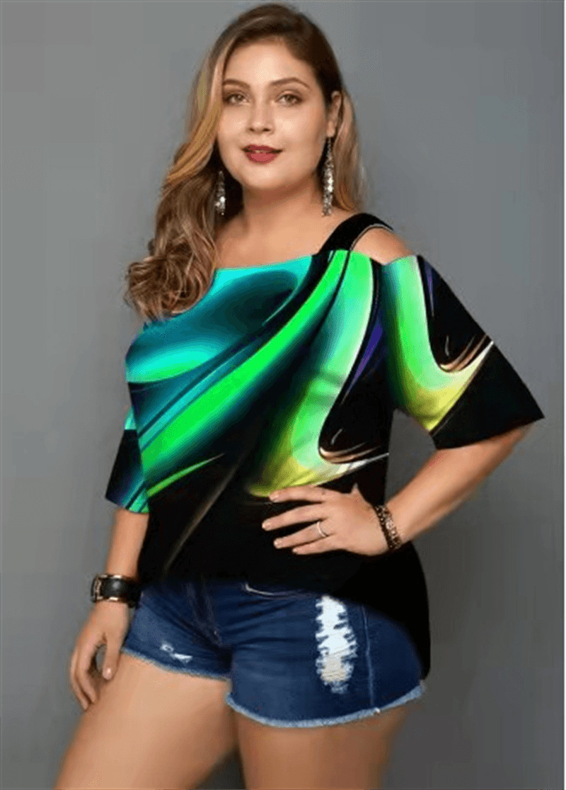 Sequins, Printing, Hollow Out Design Fashion, Sweet Style Fashion Sweet Flower Polyester Sequins Printing Hollow Out Blouse