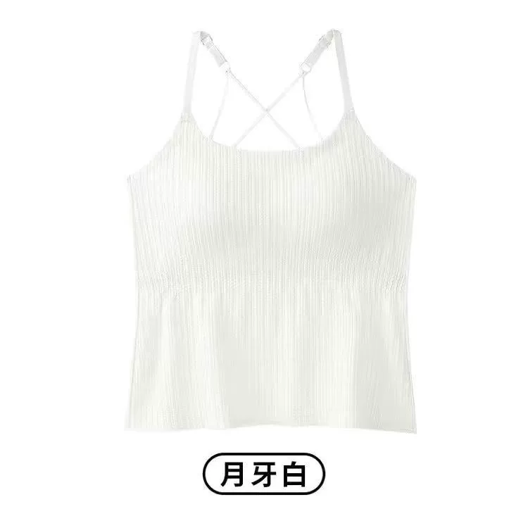 Summer silk T-shirt, supporting fitted thin top with cups, beautiful back