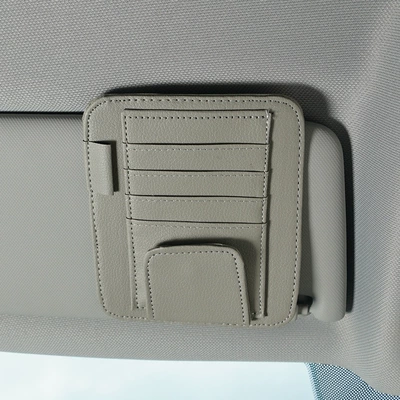Multimediya və saxlama aksesuarları car car glasses clip car - multi-function-sunshade-clip-gray