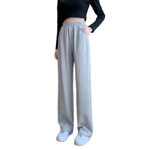 Women's Summer Thin Wide Leg Pants, Loose and Slimming High-Waisted Tapered Straight Leg Casual Pants for Plus Size Women