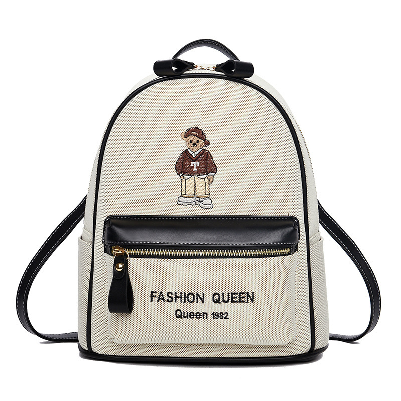 Mochila mujer 2025 nuevo estilo estudiante universitaria modelo de dibujos animados mochila de viaje mochila de gran capacidad de doble uso
