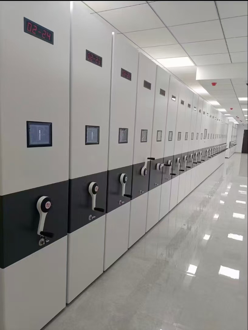 智能电动密集柜,批发档案文件存放凭证,钢制移动档案资料密集柜