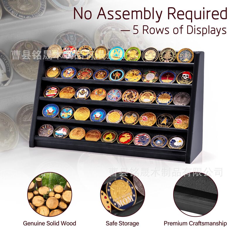 Wooden Commemorative Medal Storage Rack Challenge Coin Holder Commemorative Coin Collection Display Rack Medal Storage Rack