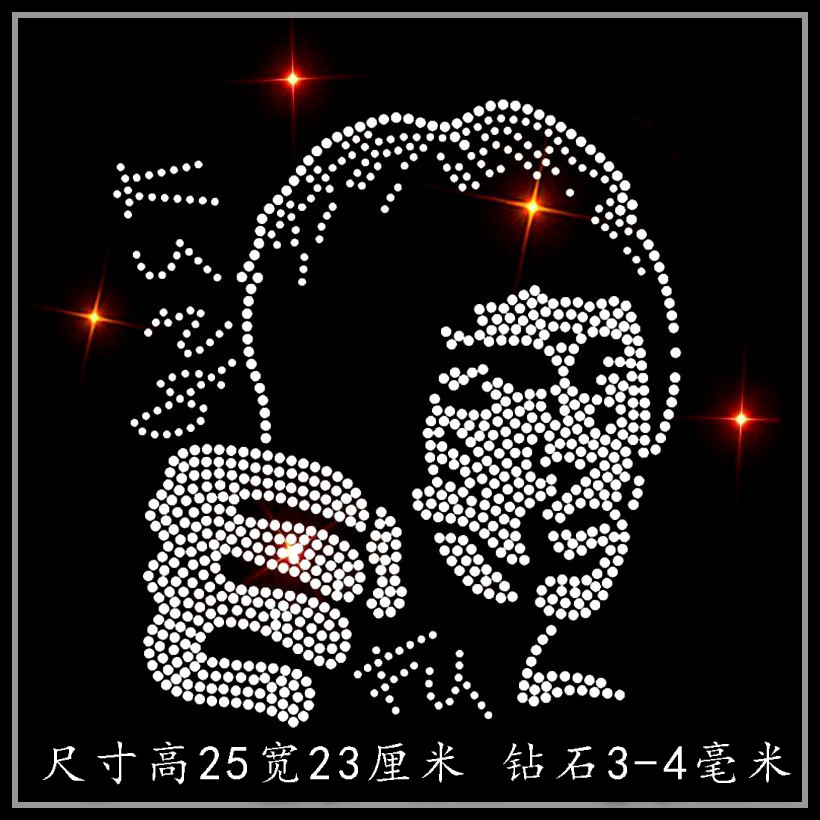 烫钻图案批发 人物烫图 T恤毛衣长短袖羊毛衫裤子装饰水钻diy