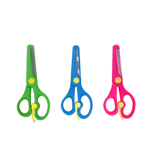 Children's safety scissors for students, handmade art and craft paper cutting making plastic DIY wholesale stationery Yiwu