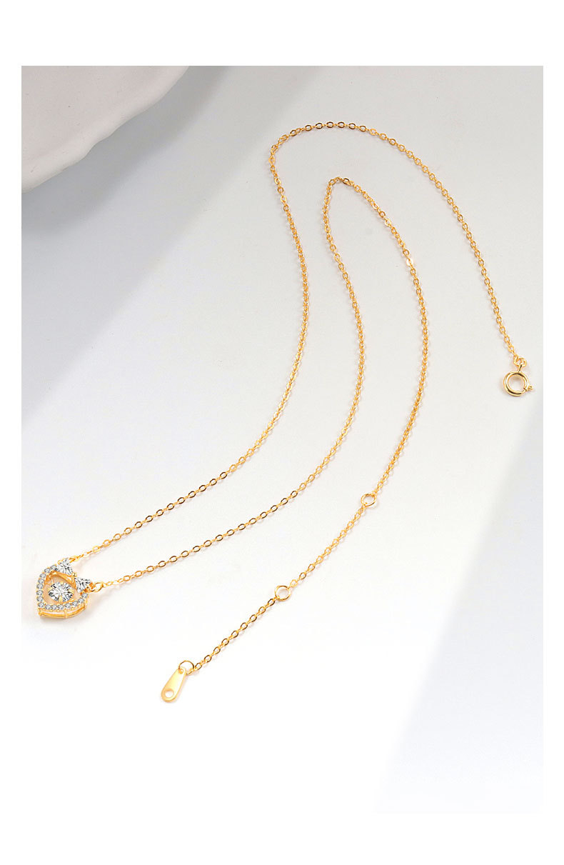 Daily Occasion 925 Sterling Silver Cable Chain Plating Heart Shape Pendant Necklace
