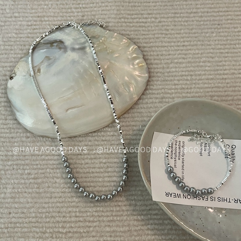 Einfacher Stil Geometrisch Künstliche Perle Kupfer Perlen Überzug Frau Halskette display picture 21