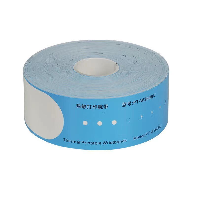 Factory customized disposable printing thermal medical wristband thermal transfer identification bracelet TPU + thermal surface material