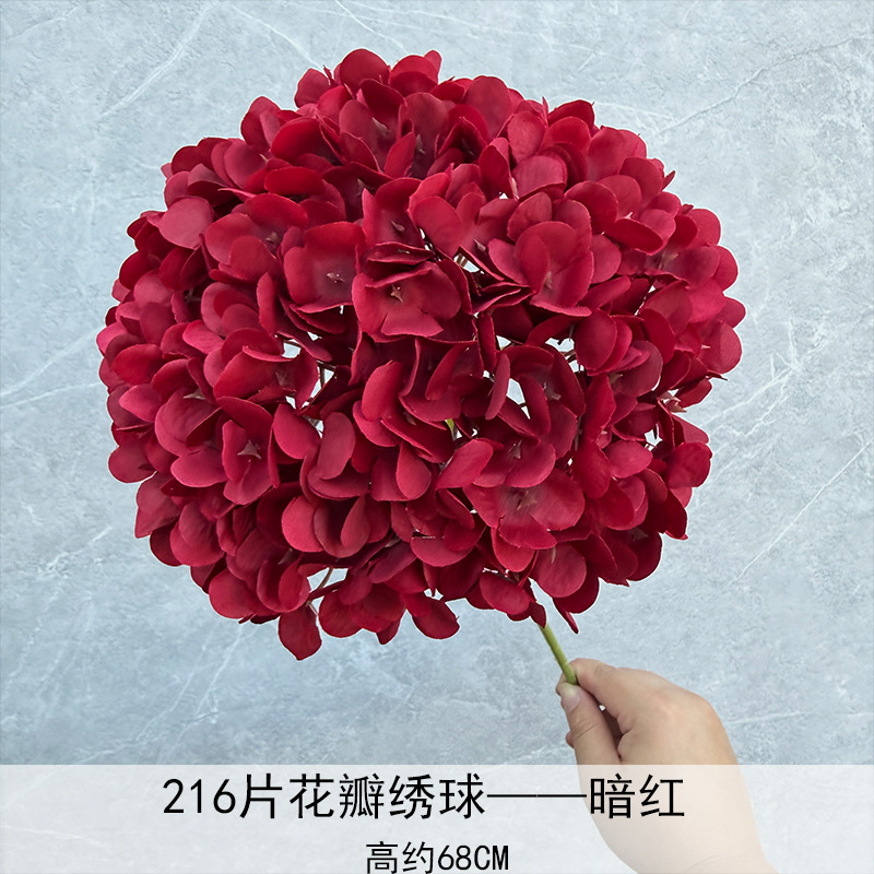 Nuevo en 2025, Decoración de Flores de Hortensia Individual en Forma de Piruleta, Recomendado para Decoración de Salones de Boda, Hoteles y Hogares, Diseño de Arreglos Florales, Decoración Suave