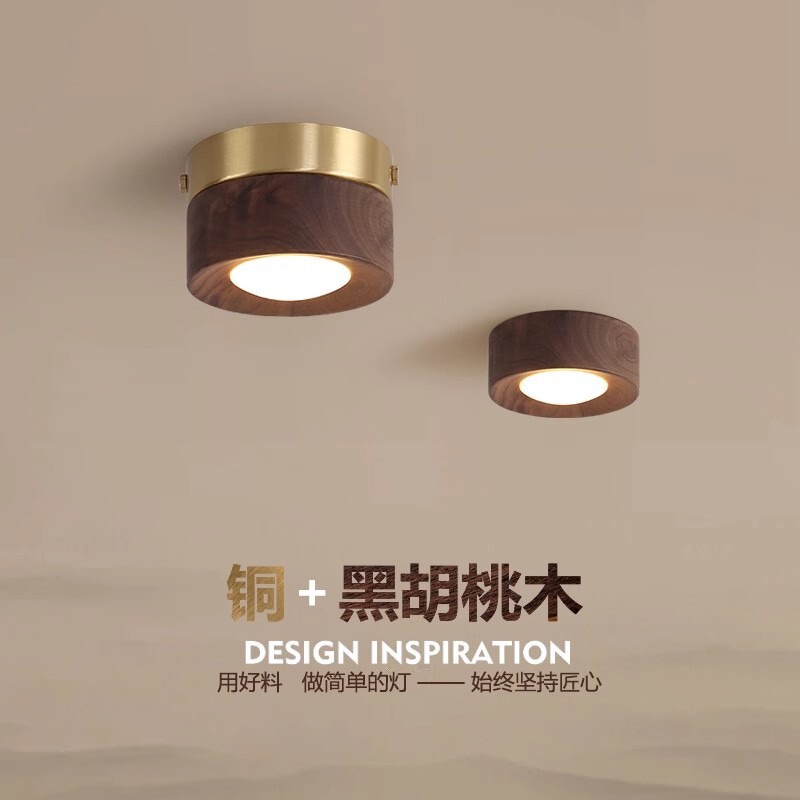 Corridor Light, Aisle Light, Surface-Mounted Downlight, Simple Walnut Living Room Ceiling Light, Home Foyer Entrance Ceiling Spotlight Corridor Light, Aisle Light, Surface-Mounted Downlight, Simple Walnut Living Room Ceiling Light, Home Foyer Entrance Ceiling Spotlight