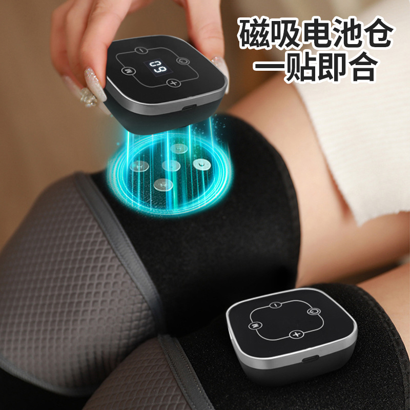 Rodilleras eléctricas con calefacción, bolsa de compresión caliente, masajeador vibratorio con compresión caliente para rodilla y pierna, instrumento de masaje, aparato doméstico.