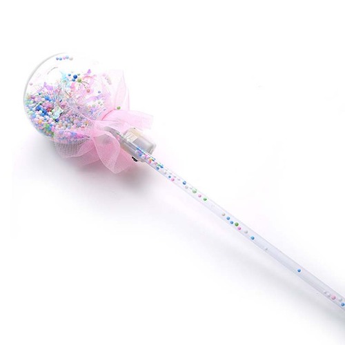 Glowing starry sky ball magic wand wave ball flash fairy wand stall children's toy push glow wand small gift