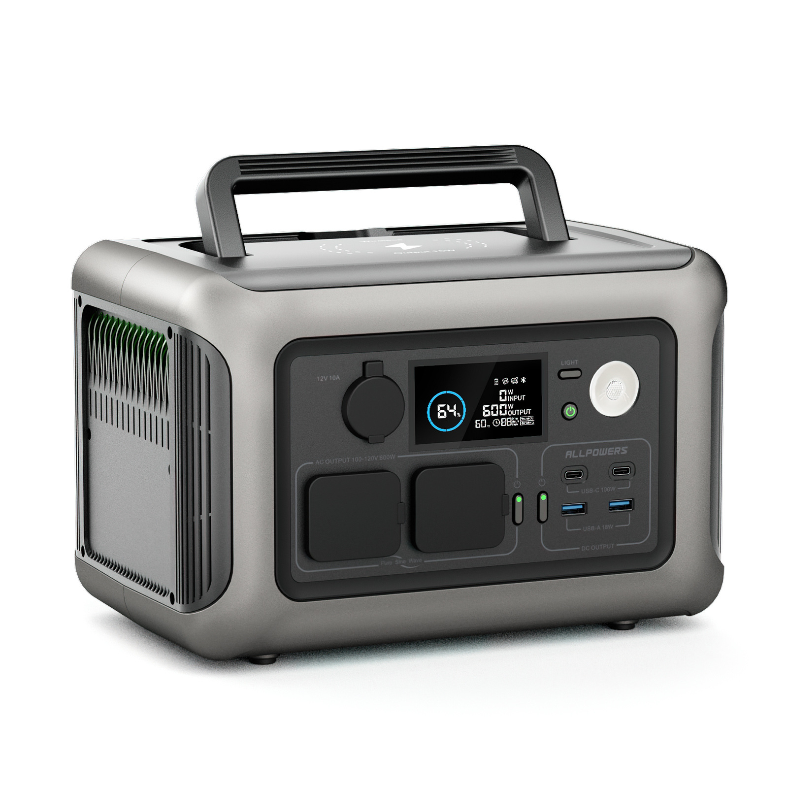 ALLPOWERS banco de energía de alta potencia para coche UPS fuente de alimentación de almacenamiento de energía 600W fuente de alimentación móvil R600