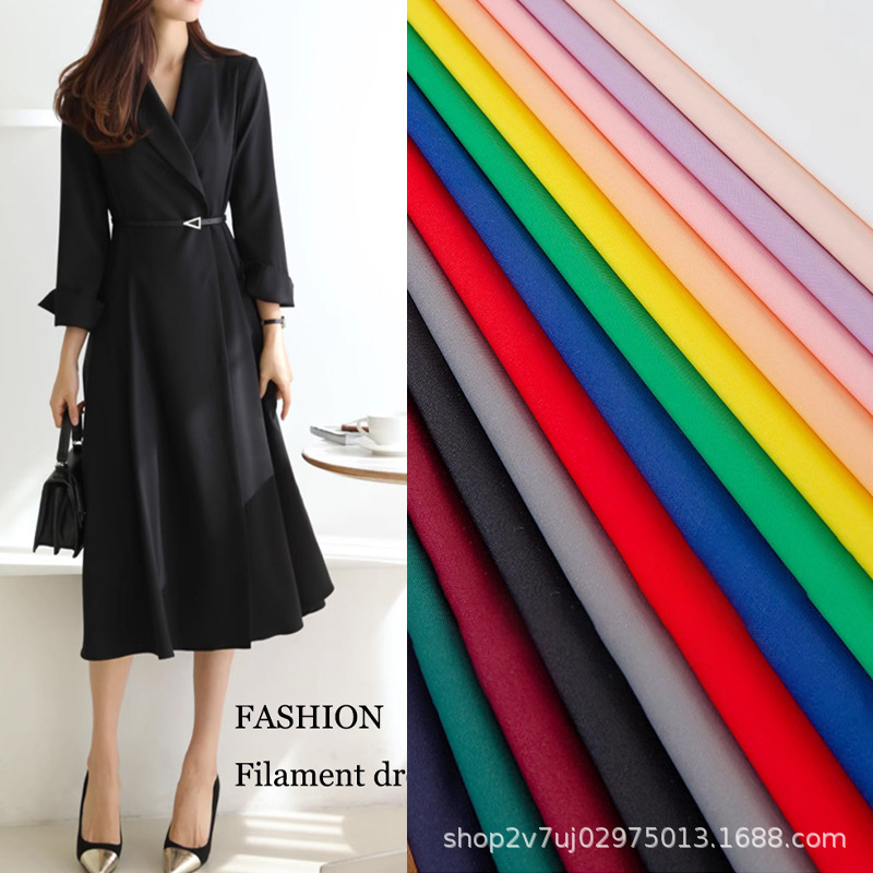 哥弟布料抗皱服装面料高档裙子罗马布料四面弹裤料工装裤西装布料