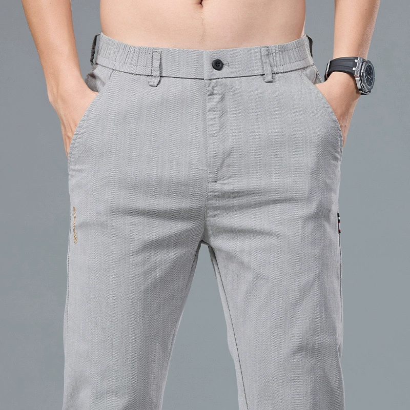 Летние тонкие мужские джинсовые повседневные брюки, новые эластичные модные универсальные джинсы в корейском стиле, повседневные брюки