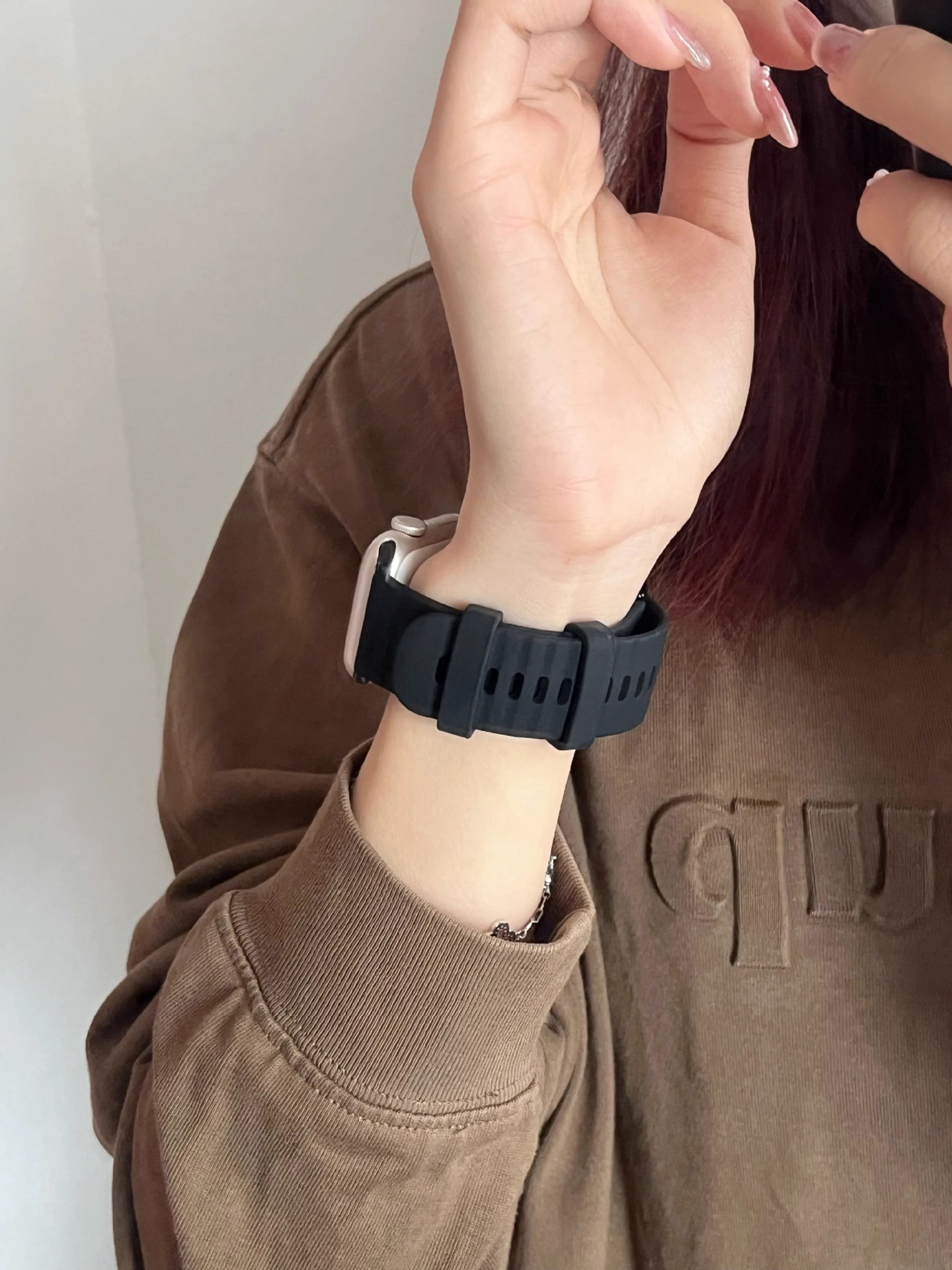 Adecuado para Apple Watch s8 correa de silicona de sentido avanzado nuevo iwatch10seultra9 creativo persianas SE