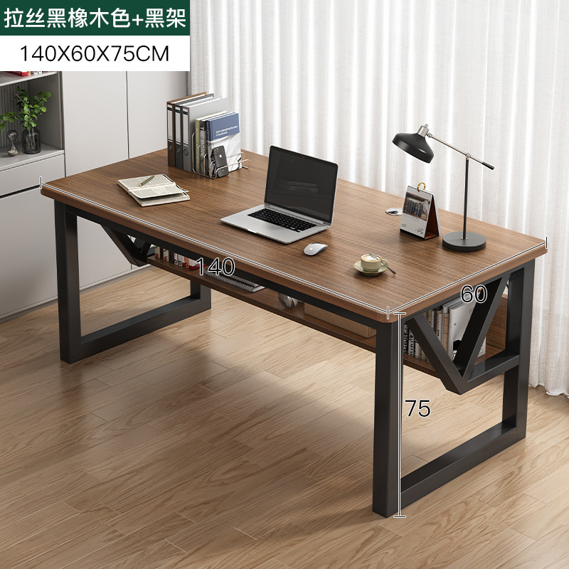 [두꺼운 철제 프레임 다리로 업그레이드된 선반] 블랙오크 컬러 140cm