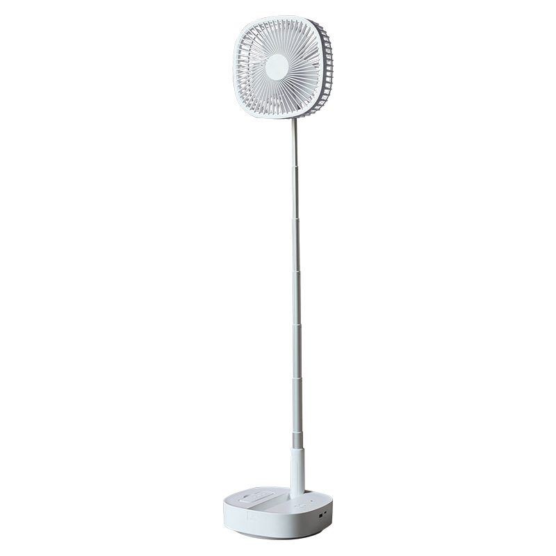 Ventilador plegable telescópico de 8 pulgadas sacude la cabeza, carga USB, ventilador de piso de escritorio portátil, temporizador remoto, silencioso al aire libre