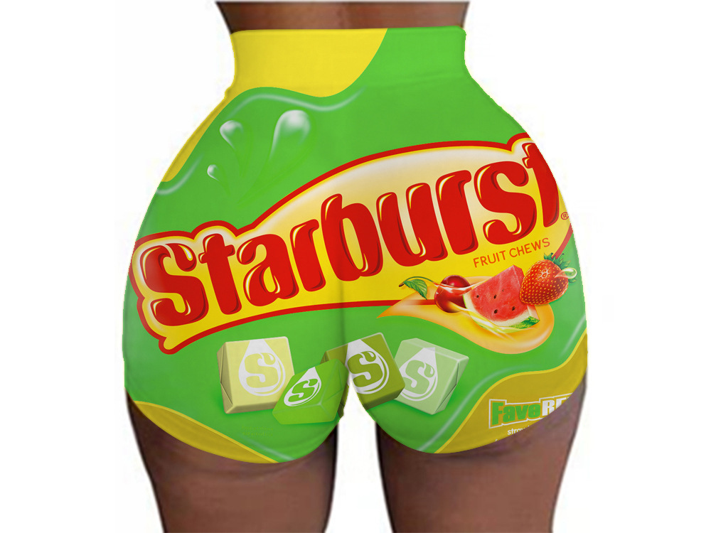 Pantalones cortos de cadera deportivos casuales de camuflaje con estampado digital europeo y americano, las mujeres pueden pedir una pieza