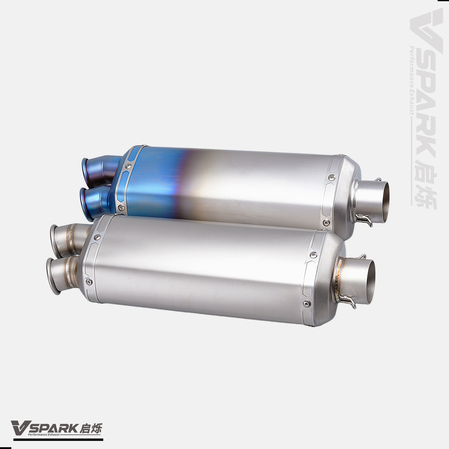 Universal motorcycle exhaust pipe connector, 51mm tail section, with silencer, suitable for 800MT, KTM790, and 450MT
